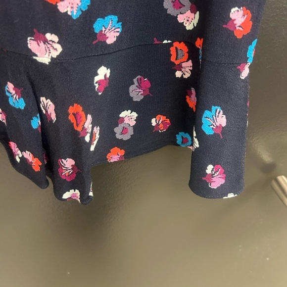 Rebecca Taylor Sz. 4 Blue Lace Trim Women's Top excellent condition! Visc/lace - Picture 6 of 11